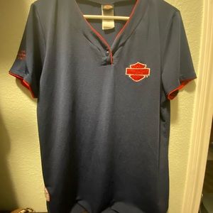 Harley Davidson Jersey V-neck shirt